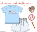 PRE ORDER Boys Take me out to the Ballgame French Knot Short Set | ETA to LBS: Late March