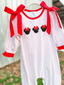 Girls We’ve Got Ears Say Cheers French Knot Long Romper