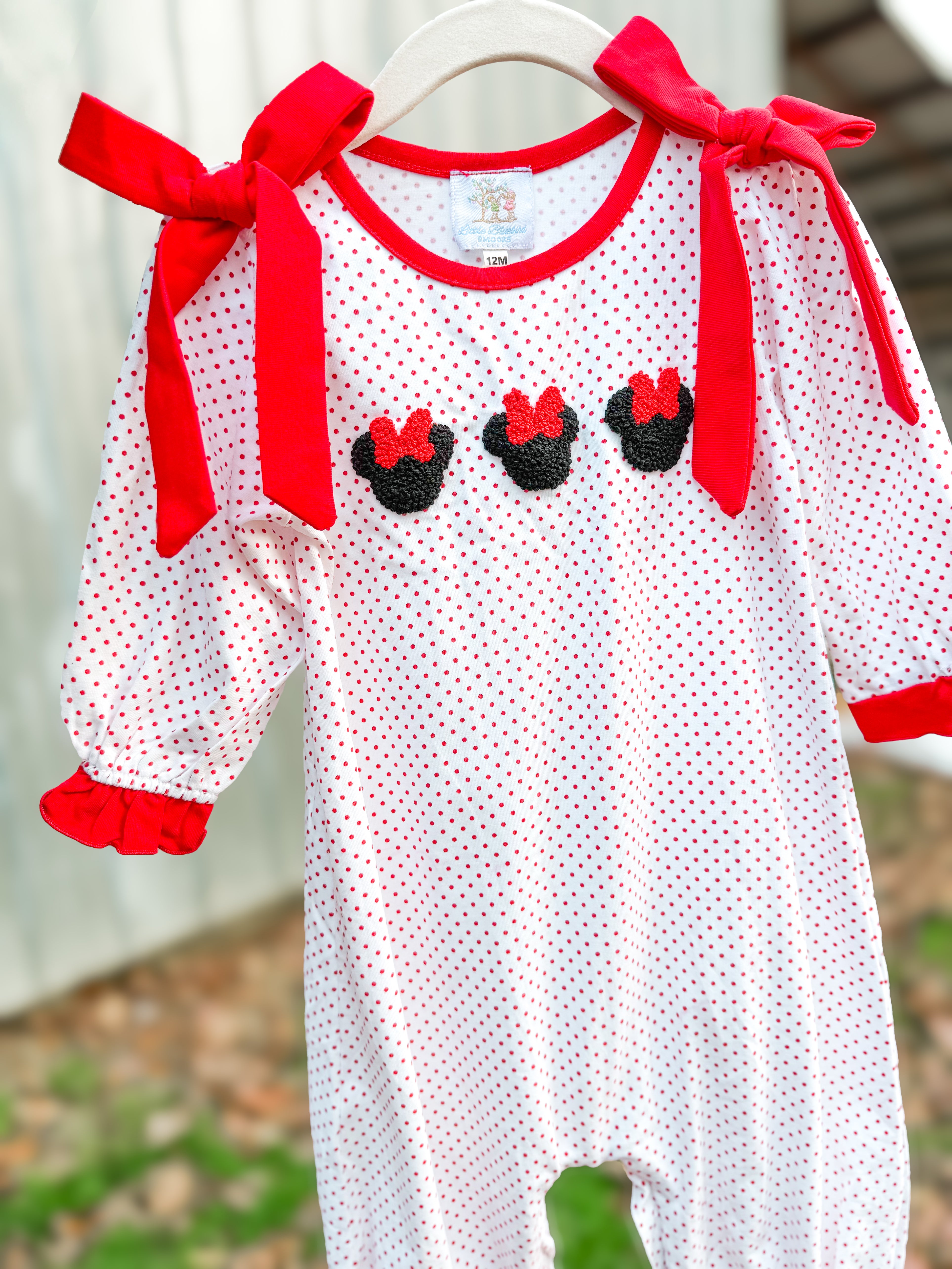 Girls We’ve Got Ears Say Cheers French Knot Long Romper