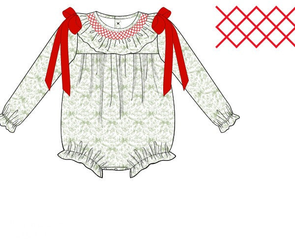Girls Holiday Toile Bubble