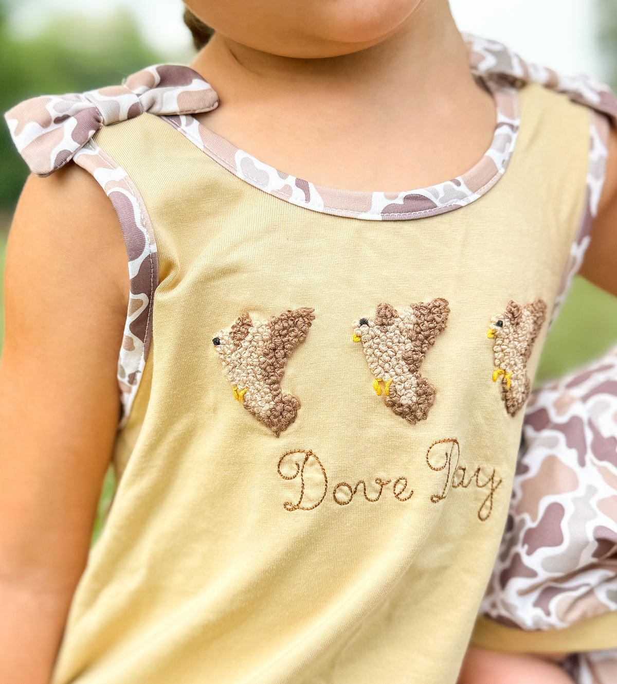 Girls French Knot Dove Day Skort Set