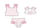 Girls Gingham Mouse Two-Piece Swimsuit