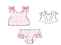 Girls Gingham Mouse Two-Piece Swimsuit