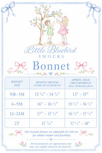 PRE ORDER Girls Smocked Mint Heirloom Garden Keepsake Bonnet | ETA to LBS : FEBRUARY