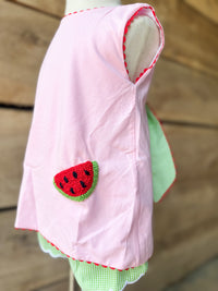 Girls One in a Melon Scalloped Short Set
