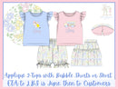 Girls Appliqué 2-Tops School Floral Skort Set