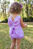 PRE ORDER Girls Purple Petal Patchwork Short Set | ETA to LBS: LATE March