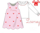 PRE ORDER Girls Embroidered Candy Cane Lane Dress | ETA to LBS: OCTOBER
