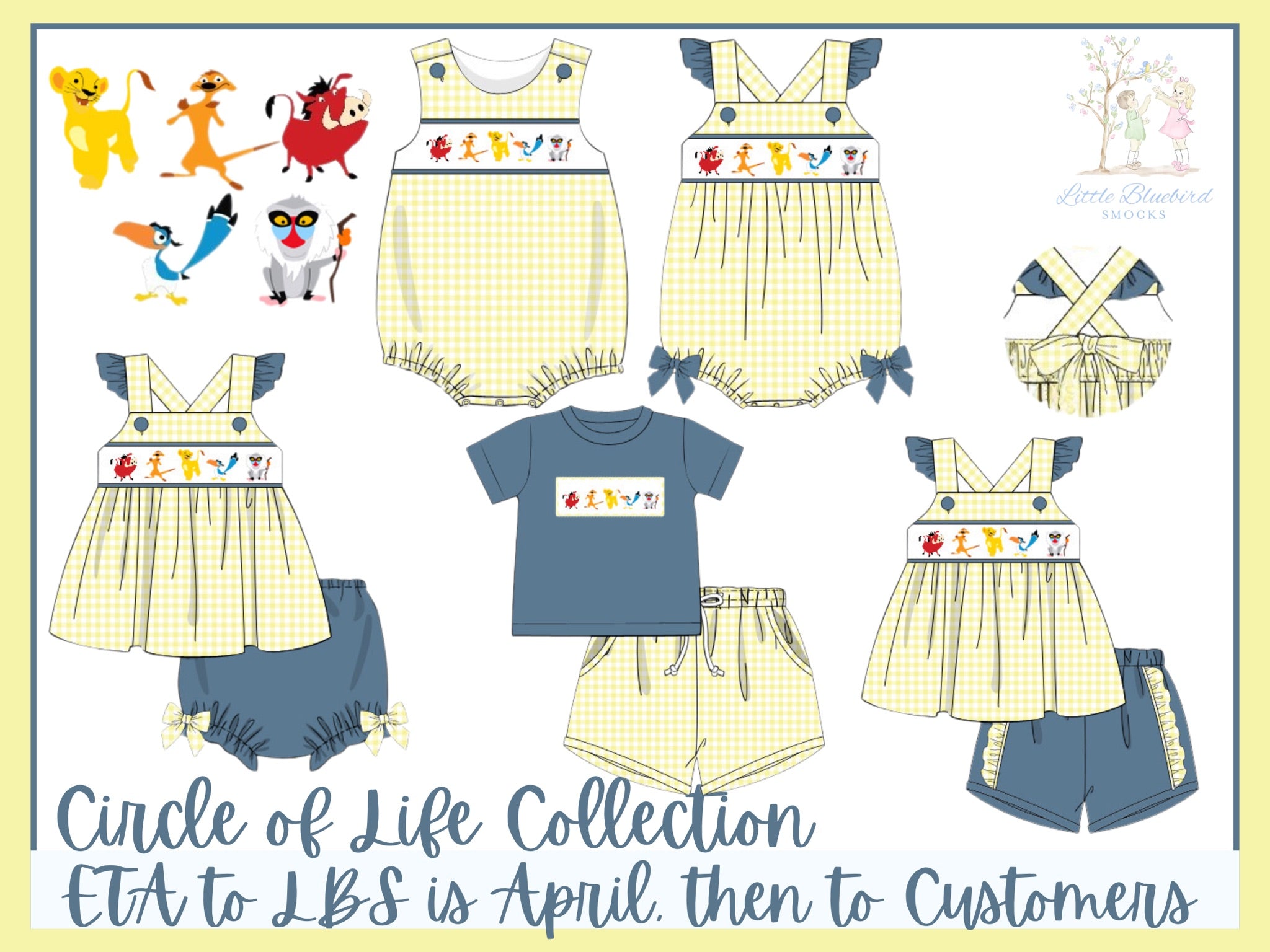 Girls Smocked Circle of Life Bloomer Set