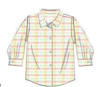 PRE ORDER Mens Spring Easter Plaid Dress Shirt | ETA to LBS: LATE FEBRUARY