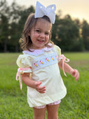 Girls Embroidered First Day Finest Bloomer Set & Dress