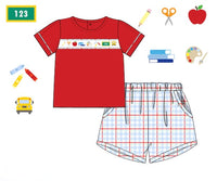 Boys Embroidered Schoolyard Classics Short Set