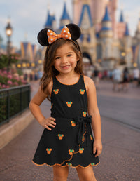 PRE ORDER Girls Embroidered Pumpkin Mouse Knit Dress | ETA to LBS: SEPTEMBER