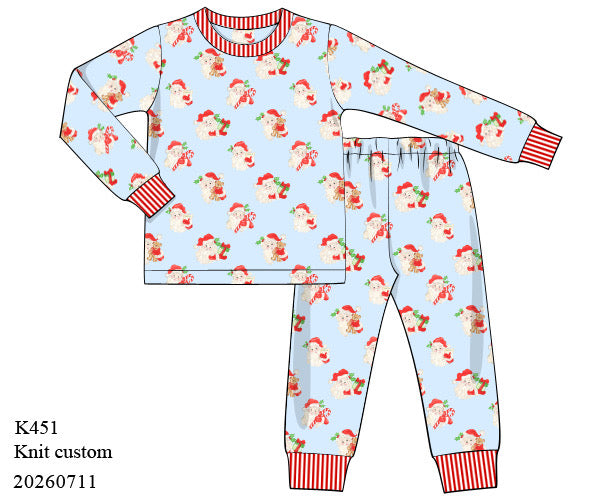 PRE ORDER Boys Here Comes Santa Knit 2-Piece Lounge Set | ETA to LBS: OCTOBER