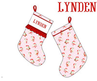 PRE ORDER Girls Quilted Watercolor Santa Smocked Stocking | ETA to LBS: October