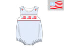 Boys Smocked Stand for the Flag Bubble