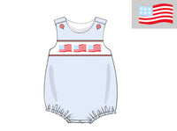 Boys Smocked Stand for the Flag Bubble