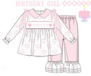 Girls Birthday Girls Ruffle Pants Set