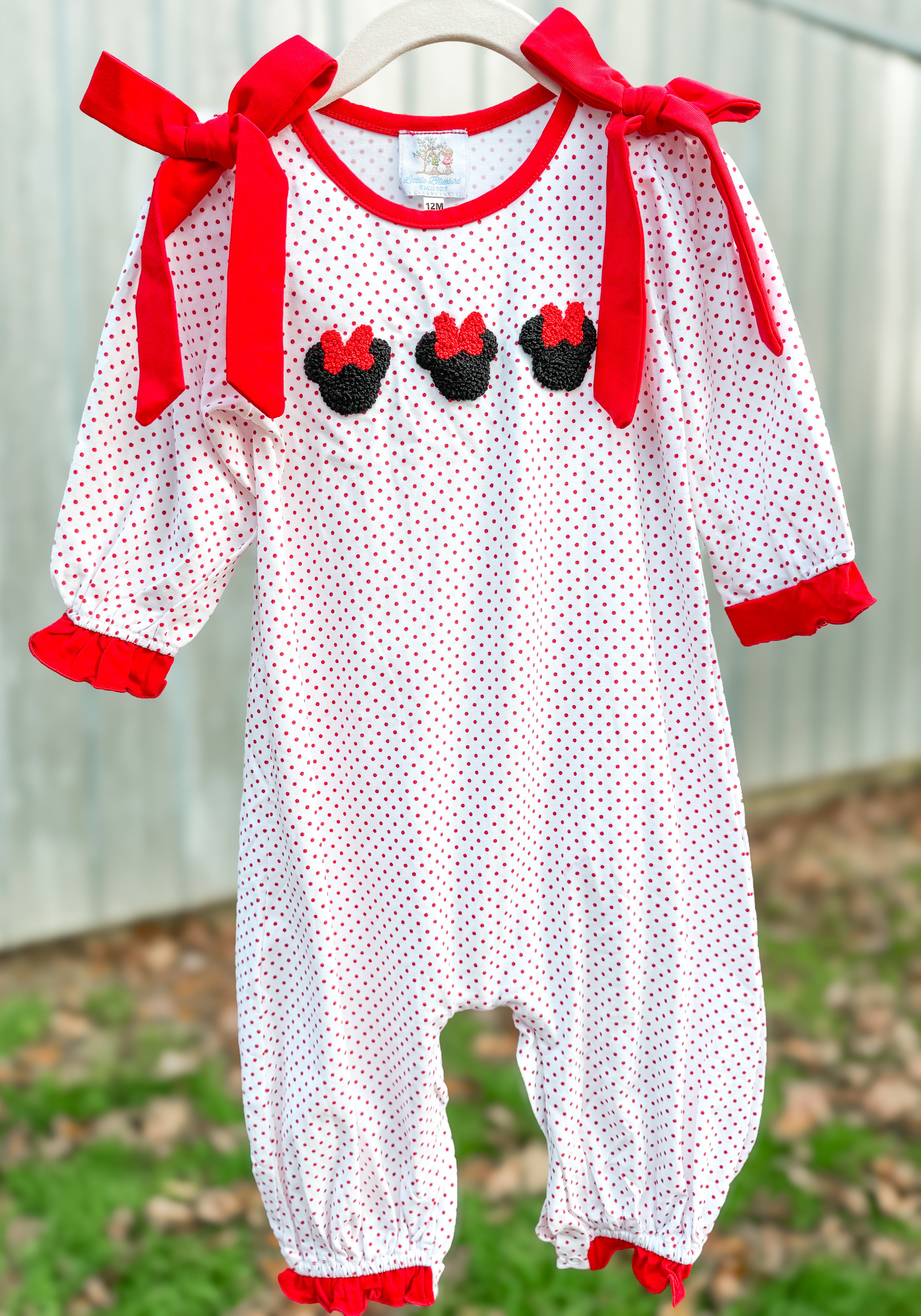 Girls We’ve Got Ears Say Cheers French Knot Long Romper