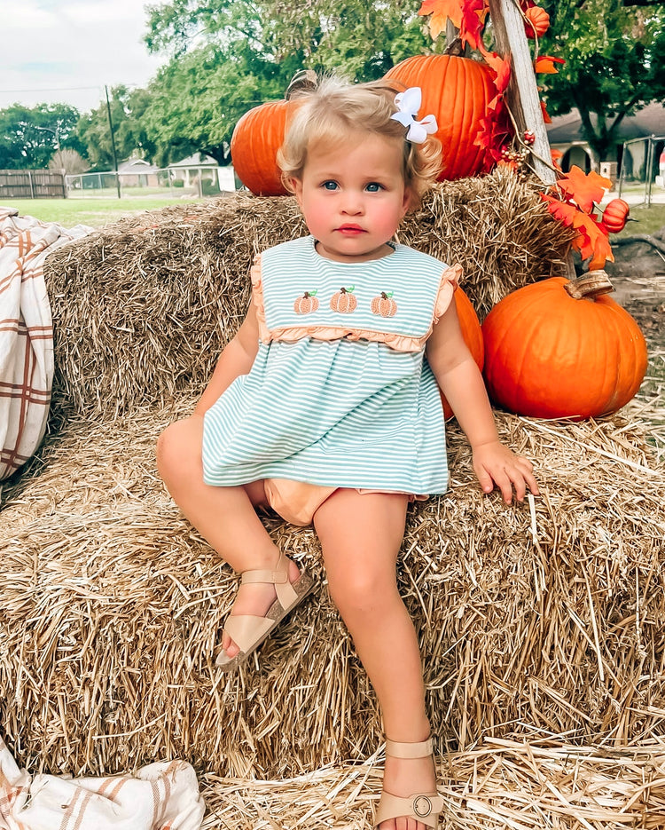 Girls Fairytale French Knot Pumpkin Bloomer Set (and dress)