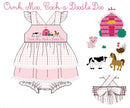 PRE ORDER Girls French Knot Oink, Moo, Cock-a-Doodle Doo Skirted Bubble | ETA to LBS: APRIL