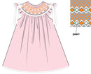 PRE ORDER Girls Heirloom Smocked Pearl Pumpkins Bloomer Set & Dress | ETA to LBS: SEPTEMBER