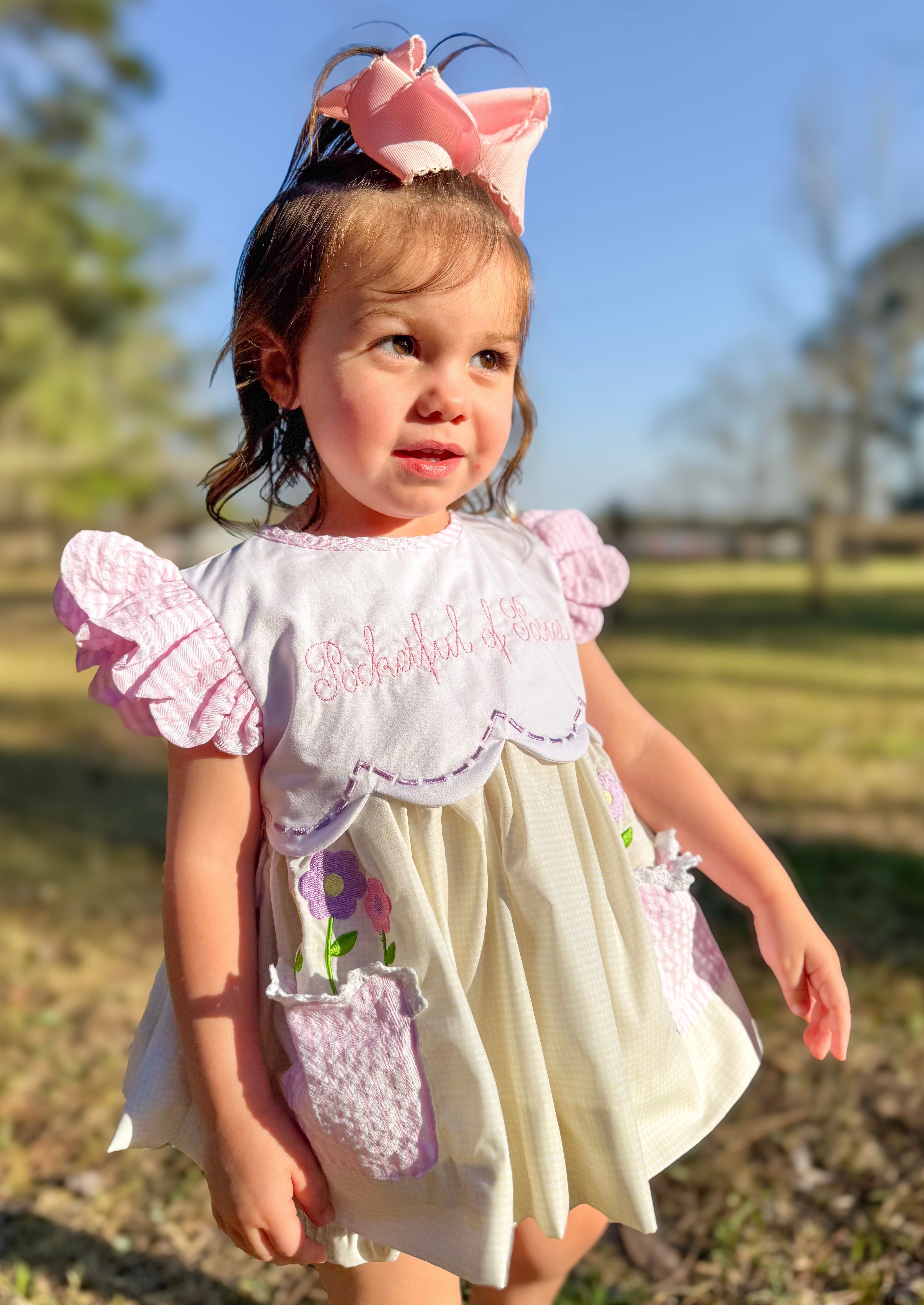 Girls Pocketful of Posies Bloomer Set