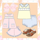 PRE ORDER Girls French Knot Ice Cream Short Set ETA: MAY