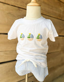 Boys French Knot Sailing Away Short Set