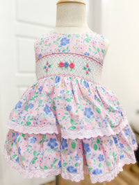 PRE ORDER Girls Wildflower Whimsy Smocked Skirted Bubble | ETA to LBS: LATE March
