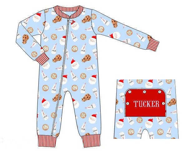 Boys Cookies & Milk Knit Lounge Zippy