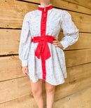 Womens Holiday Toile Dress