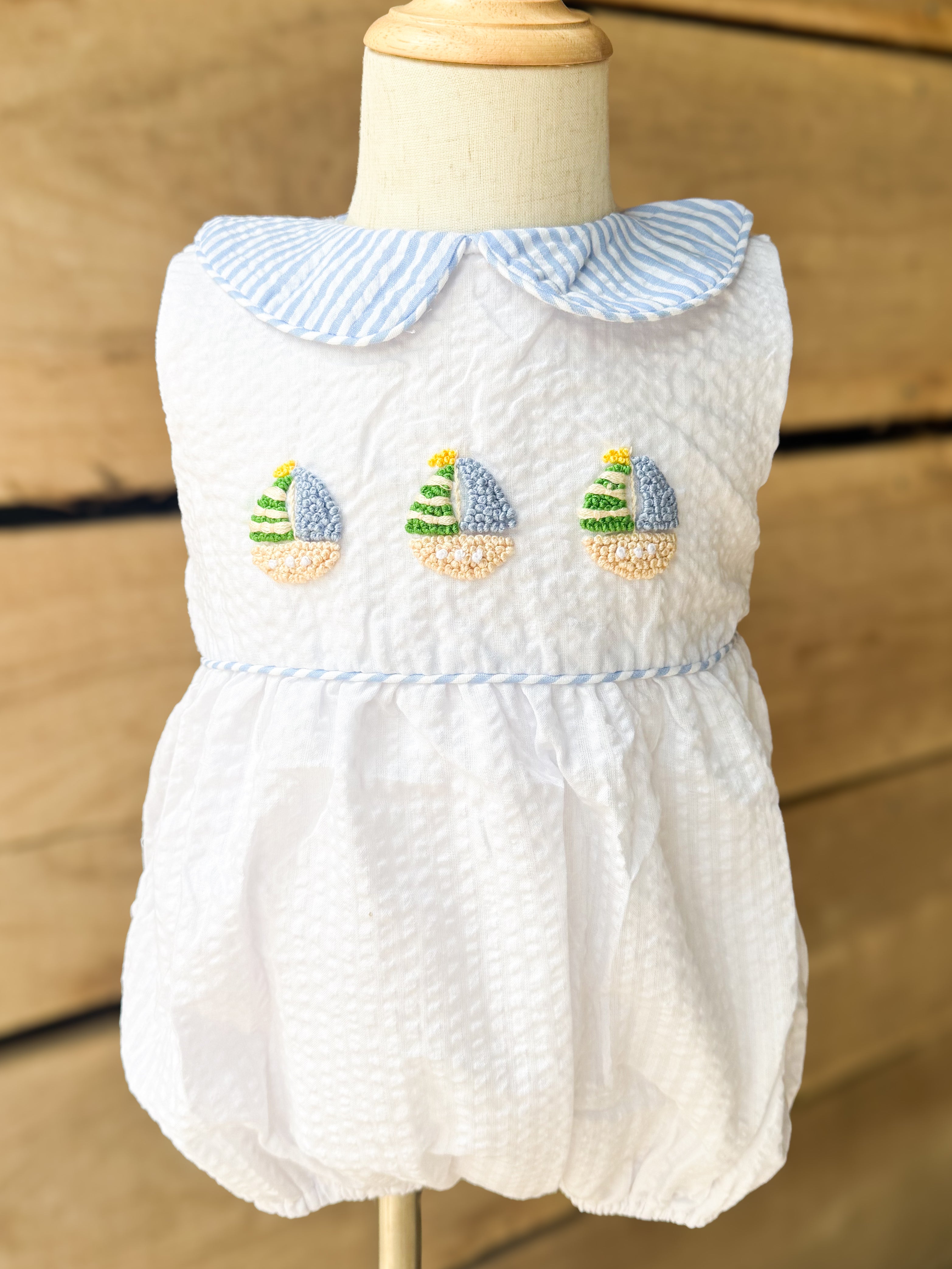 Boys French Knot Sailing Away Bubble