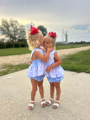 Girls American Flag Bloomer Set