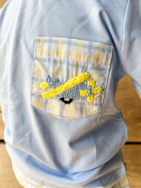 Boys French Knot Plane Sunny Skies Short Set