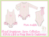 Girls Floral Daydream Long Sleeve Rashguard Swimsuit- UPF 50+