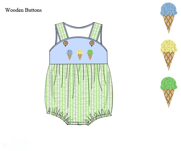 Boys French Knot Ice Cream Bubble