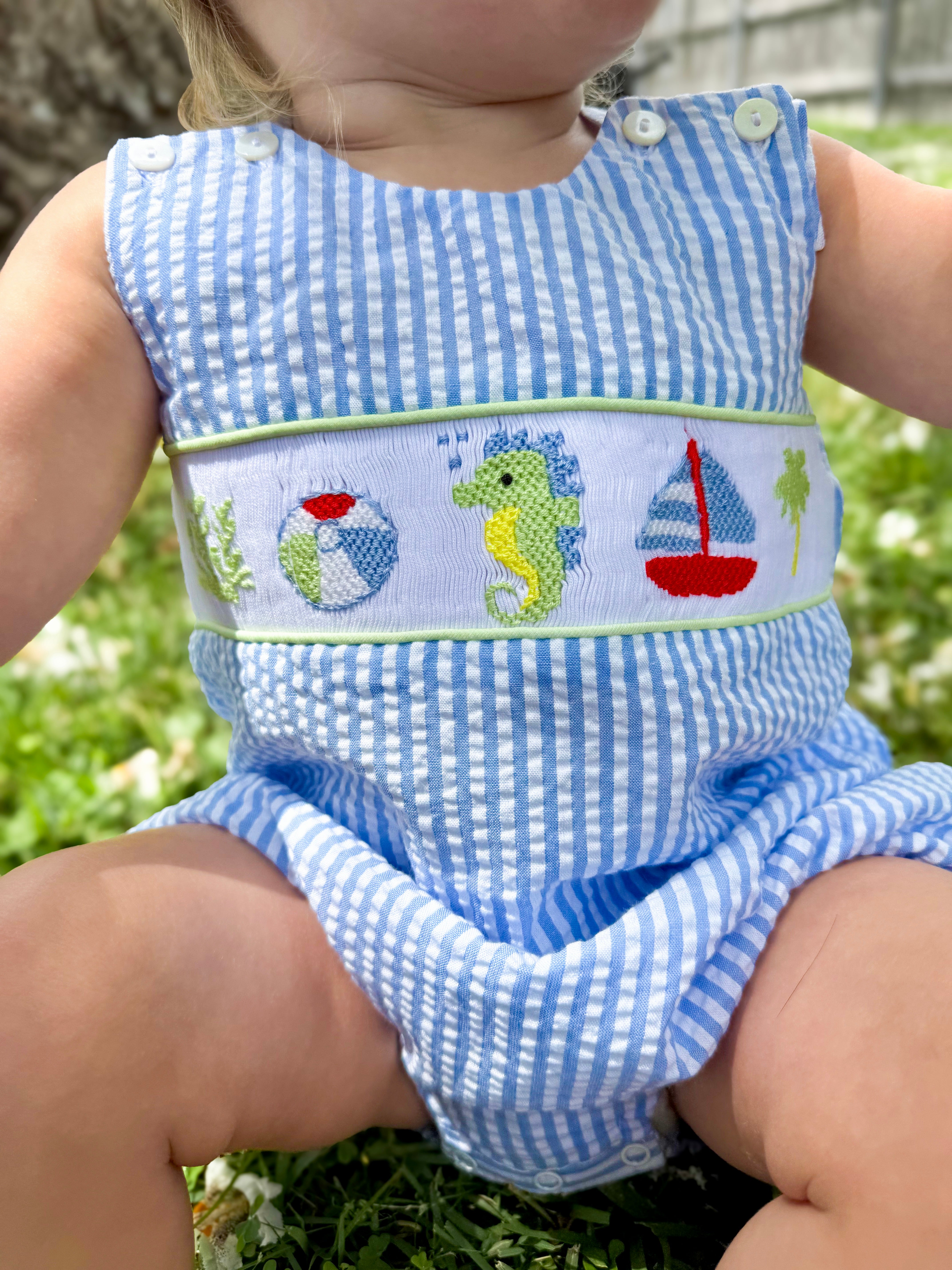 Boys Under the Sea Smocked Bubble