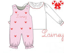 PRE ORDER Girls Candy Cane Lane Long Romper | ETA to LBS: OCTOBER