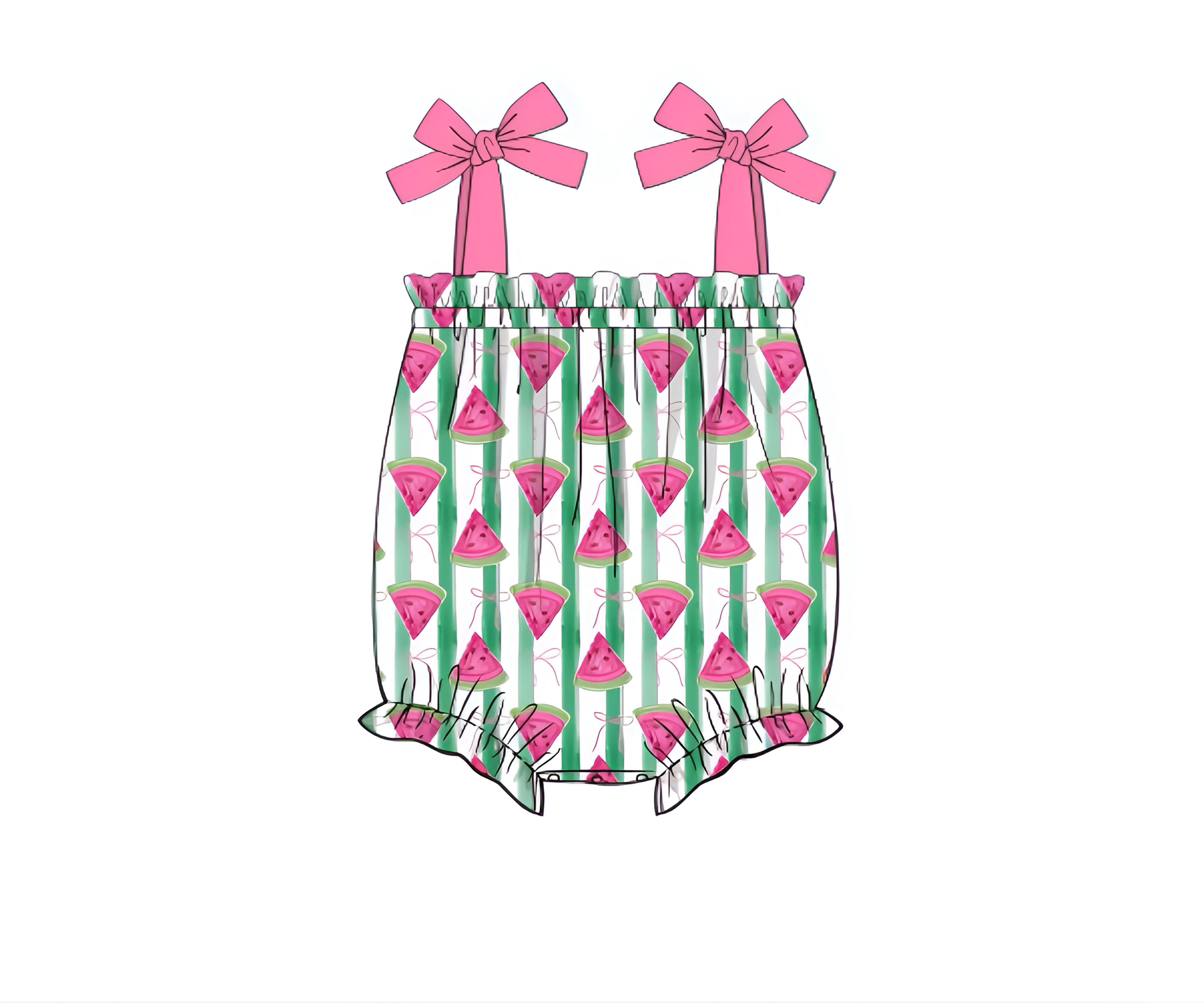 PRE ORDER Girls Watermelon Print Bubble ETA: MAY