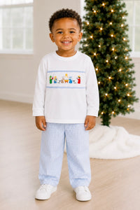 PRE ORDER Boys Smocked Away in a Manger Pant Set | ETA to LBS: OCTOBER