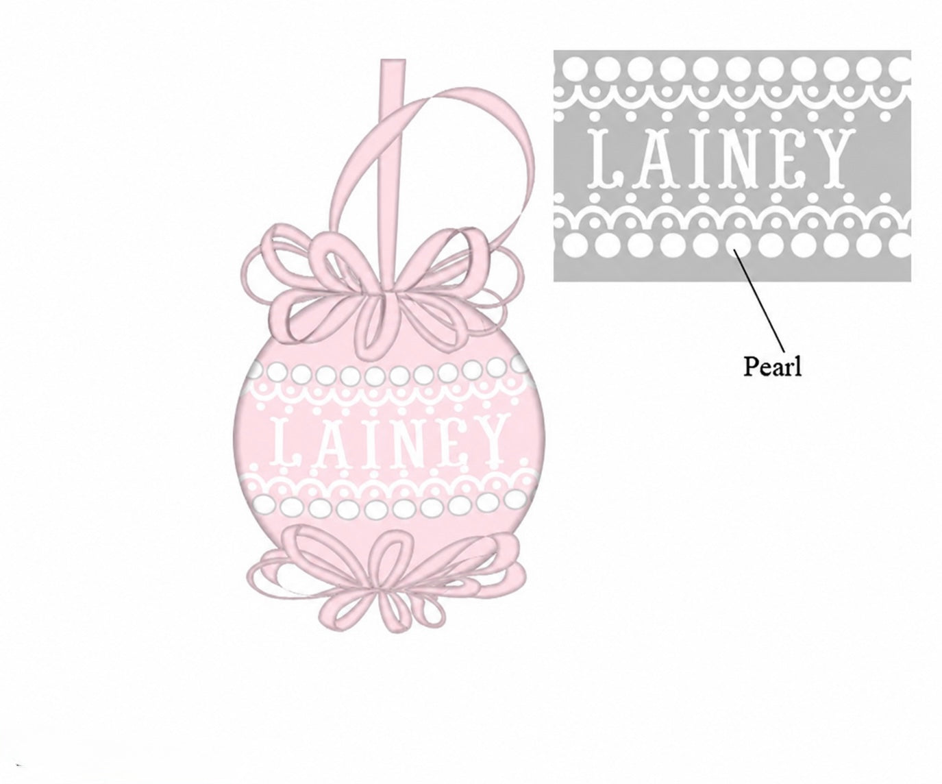 PRE ORDER Pink Pearls Smocked Ornament | ETA to LBS: OCTOBER