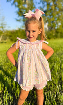 Girls Fall Floral Vine Short Set