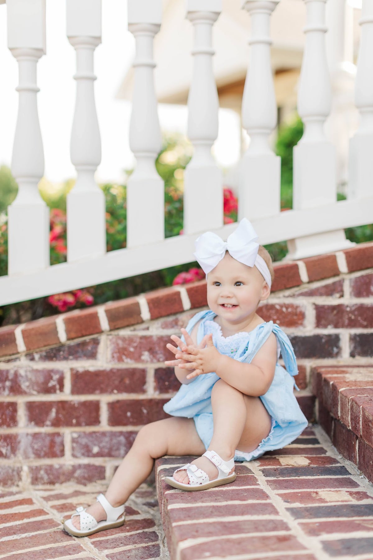 PRE ORDER Girls Blue Swiss Dot Smocked Bubble | ETA to LBS: JANUARY