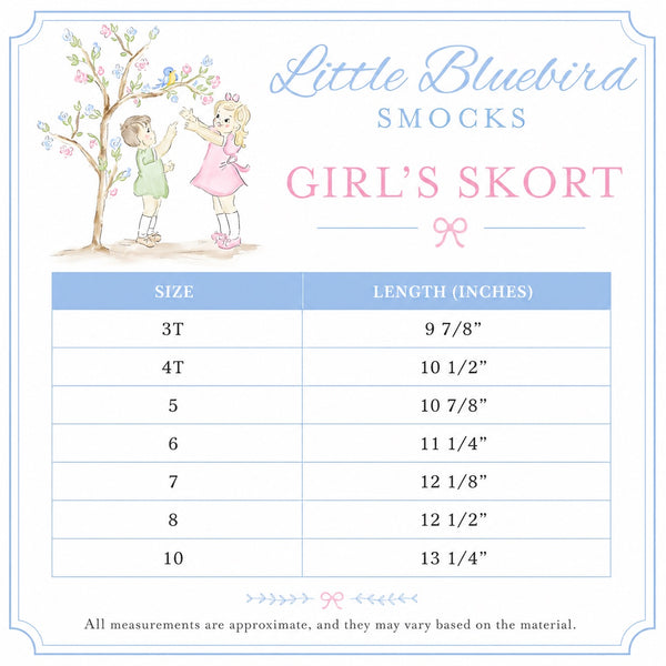 PRE ORDER Girls French Knot Springtime Friends Skort Set | ETA to LBS: FEBRUARY
