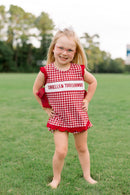 Girls Smocked Game Day Classics Bubble Bloomer Short Set
