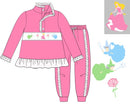 Girls Sleeping Princess Smocked Pullover Jogger Set