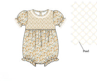 PRE ORDER Girls Smocked Heirloom Autumn Belle Bubble | ETA to LBS: SEPTEMBER