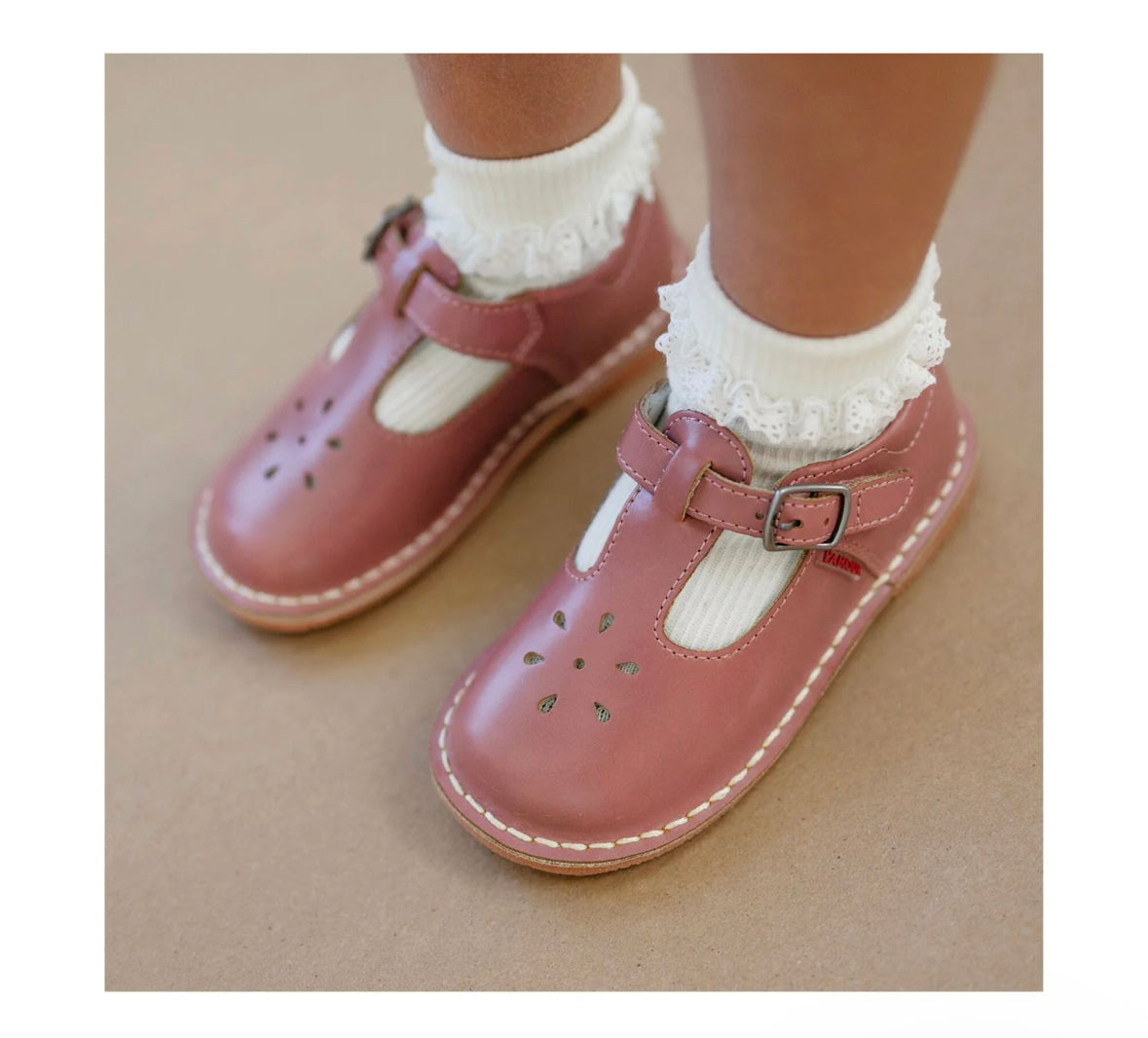 Pre Order Joy Waxed Leather T-Strap Mary Jane