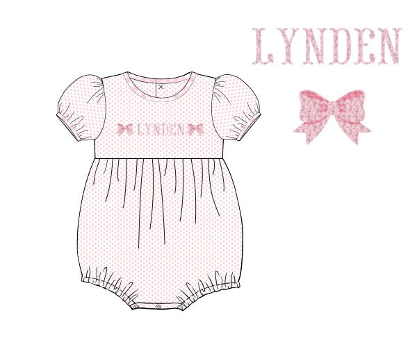 PRE ORDER Girls French Knot Custom Name Bitty Dot Bubble | ETA to LBS: JUNE